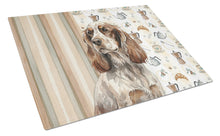 Load image into Gallery viewer, Liver Roan English Cocker Spaniel Coffee Bar Glass Cutting Board