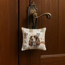 Load image into Gallery viewer, Liver Roan English Cocker Spaniel Coffee Bar Hanging Square Fabric Ornament 3.5 × 3.5