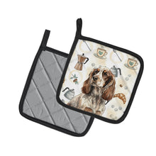 Load image into Gallery viewer, Liver Roan English Cocker Spaniel Coffee Bar Pair of Pot Holders