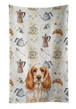 Load image into Gallery viewer, Orange Roan English Cocker Spaniel Coffee Bar Kitchen Towel