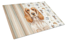 Load image into Gallery viewer, Orange Roan English Cocker Spaniel Coffee Bar Glass Cutting Board