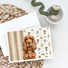 Load image into Gallery viewer, Red English Cocker Spaniel Coffee Bar Greeting Cards Pack of 8