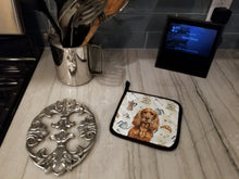 Load image into Gallery viewer, Red English Cocker Spaniel Coffee Bar Pair of Pot Holders