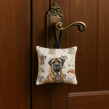 Load image into Gallery viewer, Brindle English Mastiff Coffee Bar Hanging Square Fabric Ornament 3.5 × 3.5