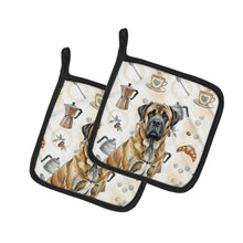 Load image into Gallery viewer, Brindle English Mastiff Coffee Bar Pair of Pot Holders