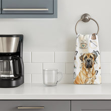 Load image into Gallery viewer, Fawn English Mastiff Coffee Bar Kitchen Towel