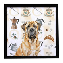 Load image into Gallery viewer, Fawn English Mastiff Coffee Bar Framed Metal Print
