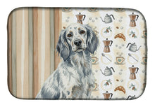 Load image into Gallery viewer, Blue Belton English Setter Coffee Bar Dish Drying Mat