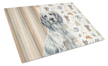 Load image into Gallery viewer, Blue Belton English Setter Coffee Bar Glass Cutting Board