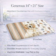 Load image into Gallery viewer, Lemon Belton English Setter Coffee Bar Dish Drying Mat
