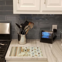Load image into Gallery viewer, Lemon Belton English Setter Coffee Bar Glass Cutting Board