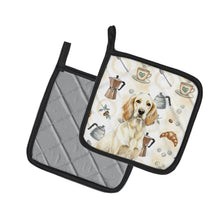 Load image into Gallery viewer, Lemon Belton English Setter Coffee Bar Pair of Pot Holders