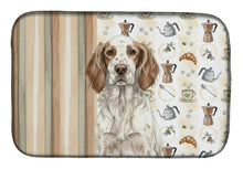Load image into Gallery viewer, Liver Belton English Setter Coffee Bar Dish Drying Mat