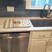 Load image into Gallery viewer, Orange Belton English Setter Coffee Bar Dish Drying Mat