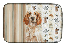 Load image into Gallery viewer, Orange Belton English Setter Coffee Bar Dish Drying Mat