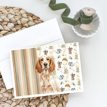 Load image into Gallery viewer, Orange Belton English Setter Coffee Bar Greeting Cards Pack of 8