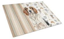 Load image into Gallery viewer, Tricolor English Setter Coffee Bar Glass Cutting Board