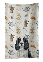 Load image into Gallery viewer, Black and White English Springer Spaniel Coffee Bar Kitchen Towel