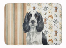 Load image into Gallery viewer, Black and White English Springer Spaniel Coffee Bar Memory Foam Kitchen Mat