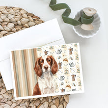 Load image into Gallery viewer, Liver and White English Springer Spaniel Coffee Bar Greeting Cards Pack of 8