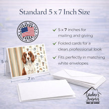 Load image into Gallery viewer, Liver and White English Springer Spaniel Coffee Bar Greeting Cards Pack of 8