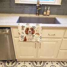 Load image into Gallery viewer, Liver and White English Springer Spaniel Coffee Bar Kitchen Towel
