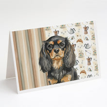 Load image into Gallery viewer, Black and Tan English Toy Spaniel Coffee Bar Greeting Cards Pack of 8