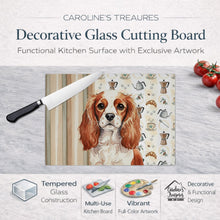 Load image into Gallery viewer, Blenheim English Toy Spaniel Coffee Bar Glass Cutting Board