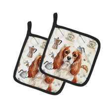 Load image into Gallery viewer, Blenheim English Toy Spaniel Coffee Bar Pair of Pot Holders