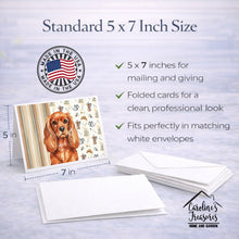 Load image into Gallery viewer, Ruby English Toy Spaniel Coffee Bar Greeting Cards Pack of 8