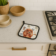 Load image into Gallery viewer, Ruby English Toy Spaniel Coffee Bar Pair of Pot Holders