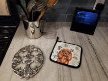 Load image into Gallery viewer, Ruby English Toy Spaniel Coffee Bar Pair of Pot Holders