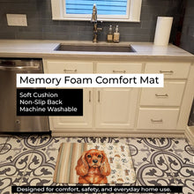 Load image into Gallery viewer, Ruby English Toy Spaniel Coffee Bar Memory Foam Kitchen Mat