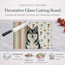 Load image into Gallery viewer, Finnish Lapphund Coffee Bar Glass Cutting Board