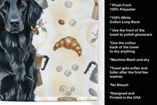 Load image into Gallery viewer, Black Flat-Coated Retriever Coffee Bar Kitchen Towel