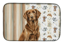 Load image into Gallery viewer, Liver Flat-Coated Retriever Coffee Bar Dish Drying Mat