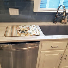 Load image into Gallery viewer, Fawn French Bulldog Coffee Bar Dish Drying Mat