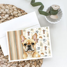 Load image into Gallery viewer, Fawn French Bulldog Coffee Bar Greeting Cards Pack of 8