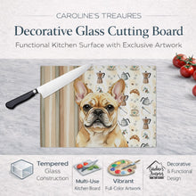 Load image into Gallery viewer, Fawn French Bulldog Coffee Bar Glass Cutting Board