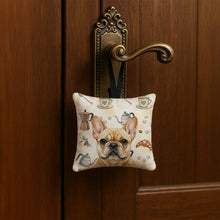 Load image into Gallery viewer, Fawn French Bulldog Coffee Bar Hanging Square Fabric Ornament 3.5 × 3.5