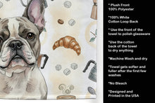 Load image into Gallery viewer, Pied French Bulldog Coffee Bar Kitchen Towel