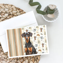 Load image into Gallery viewer, German Pinscher Coffee Bar Greeting Cards Pack of 8