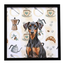 Load image into Gallery viewer, German Pinscher Coffee Bar Framed Metal Print