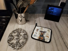 Load image into Gallery viewer, German Pinscher Coffee Bar Pair of Pot Holders