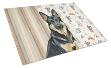 Load image into Gallery viewer, Black and Tan German Shepherd Coffee Bar Glass Cutting Board
