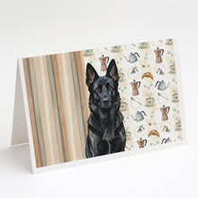 Load image into Gallery viewer, Black German Shepherd Coffee Bar Greeting Cards Pack of 8