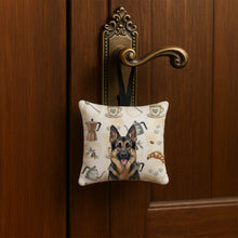 Load image into Gallery viewer, German Shepherd Coffee Bar Hanging Square Fabric Ornament 3.5 × 3.5