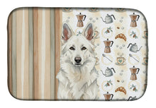 Load image into Gallery viewer, White German Shepherd Coffee Bar Dish Drying Mat