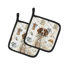 Load image into Gallery viewer, German Shorthaired Pointer Coffee Bar Pair of Pot Holders