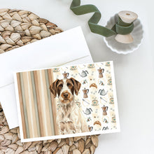 Load image into Gallery viewer, Liver and White German Wirehaired Pointer Coffee Bar Greeting Cards Pack of 8